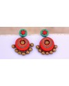 Handpainted Terracotta Jewellery – Ear rings Handpainted Terracotta Jewellery – Ear rings
